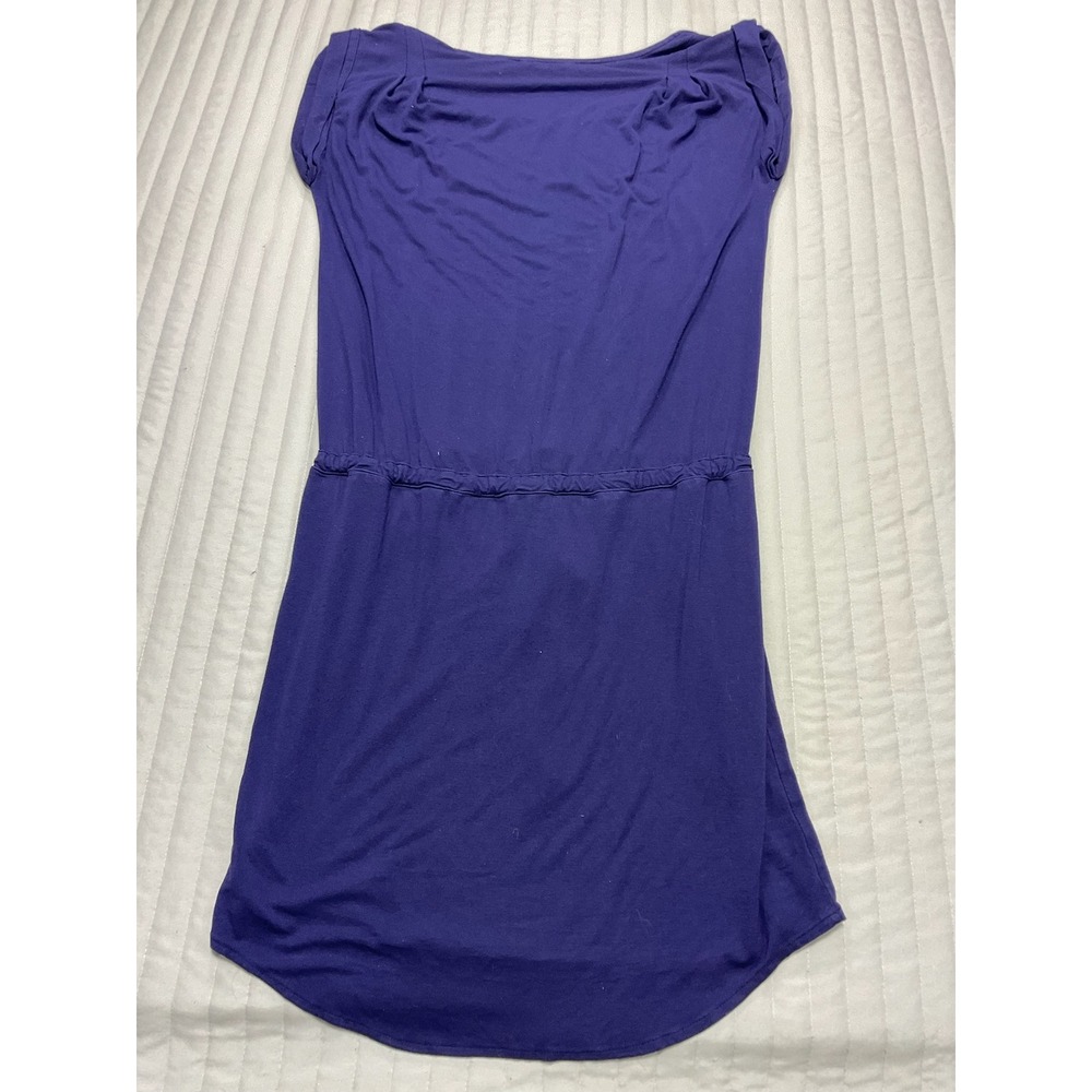 Tori Richard Honolulu Womens Purple Knit Drawstring Waist V-neck Dress Size XS - Picture 12 of 12